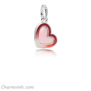 Charm treo tim valentine 2019 PANDORA Asymmetric Heart of Love Charms CT253